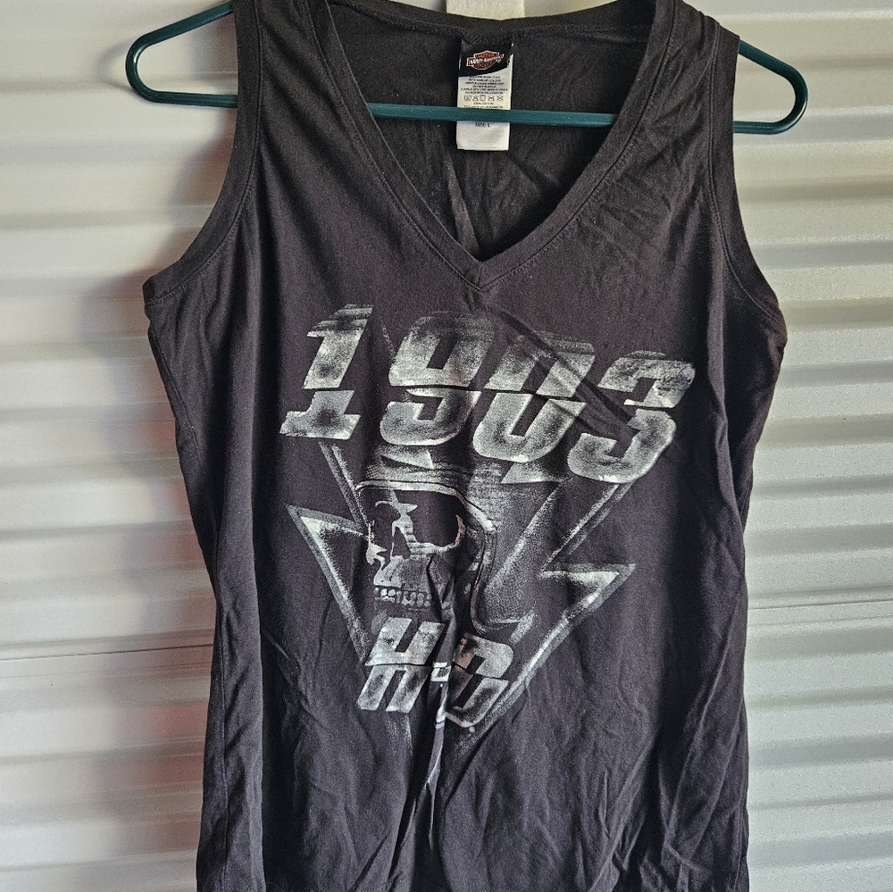 Black Graphic Tank Top